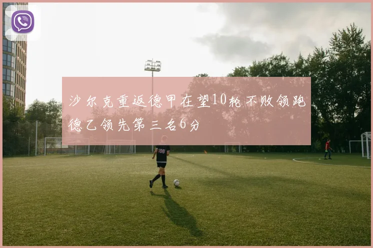 沙尔克重返德甲在望10轮不败领跑德乙领先第三名6分